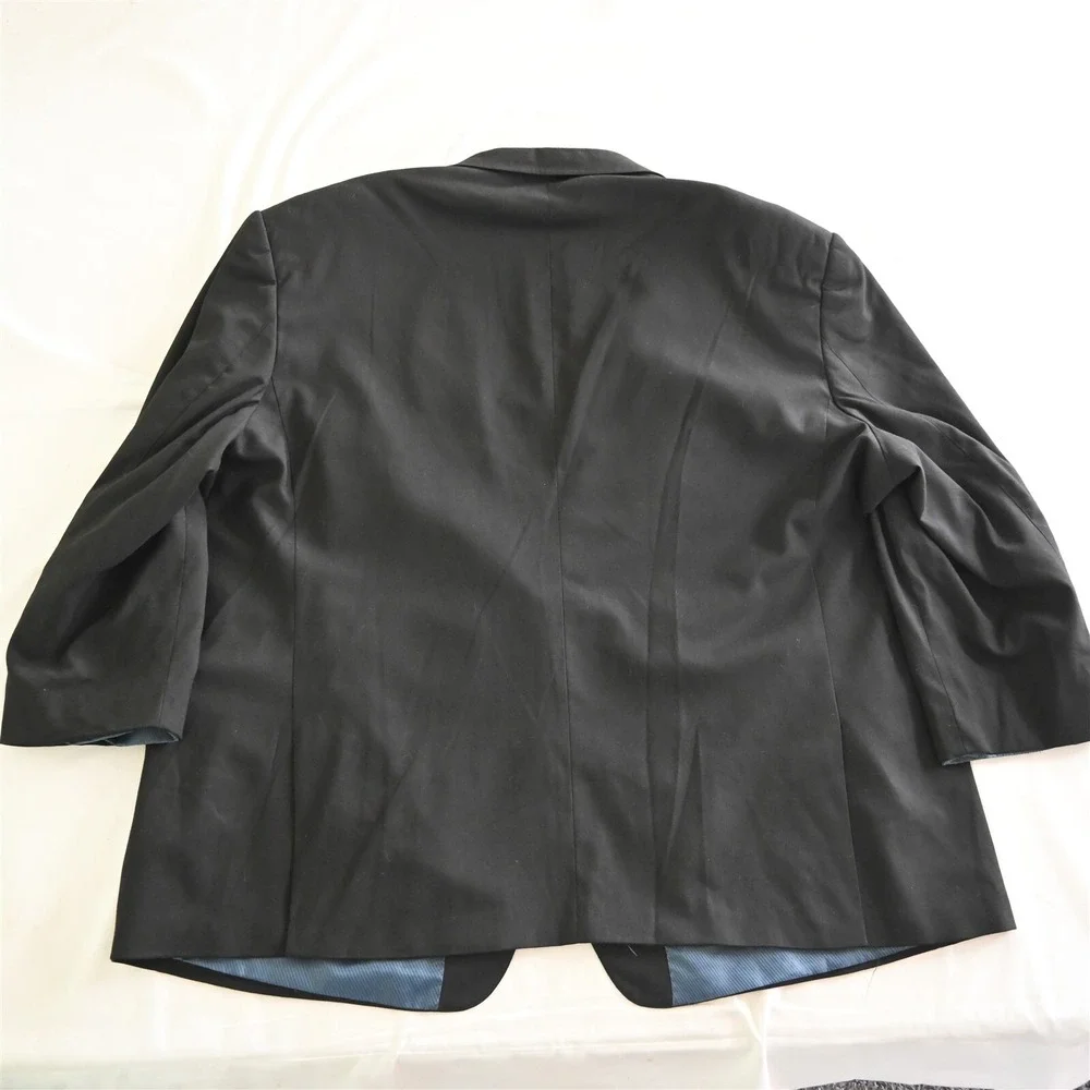 Synrgy 56R Black Stretch Peak Lapel Mens Blazer Suit Jacket Sport‎ Coat